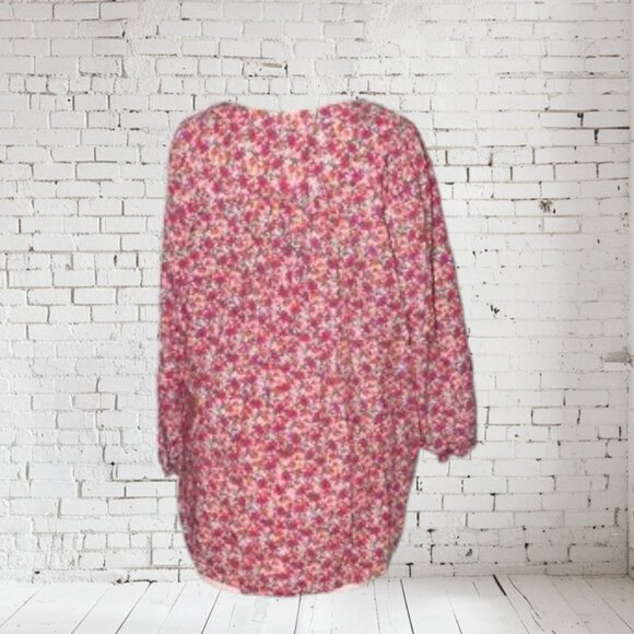 St. John's Bay Floral Print Boho V-Neck Blouse - Picture 4 of 4